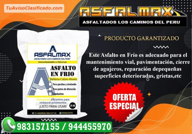 VENTA DE ASFALTO RC-250, Venta de Asfalto en Frio AsfalMax